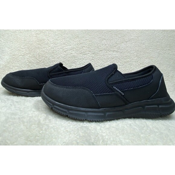 SKECHERS 59997S Verse-Cool Mens Size 13 Mesh & Leather Slip On Casual Black - Picture 1 of 7